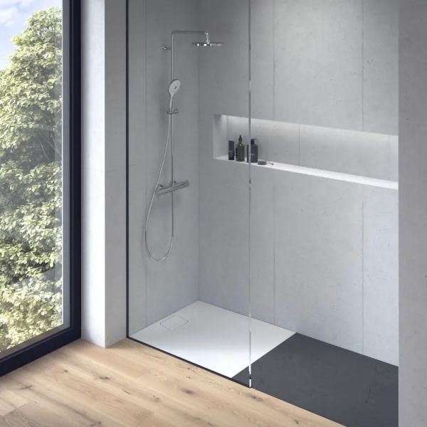 Duravit Stonetto Duschwanne rechteckig 80x90cm, Mineralguss