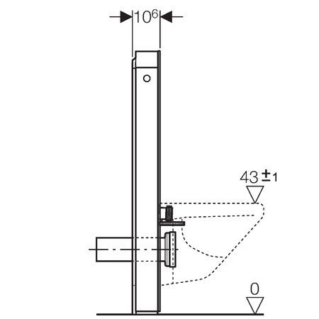 Geberit Monolith Sanitärmodul Glas für Wand-WC, 101cm