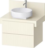 Duravit Balcoon Waschtischunterschrank 70x57x53,4cm für Aufsatzbecken, 2 Schubladen, elfenbein matt BA50570JDID0000