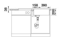 Vorschau: Blanco SILGRANIT® Adira XL 6 S Küchenspüle mit Ablauffernbedienung, Becken reversible einbaubar