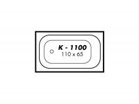 Vorschau: Polypex K 1100 Rechteck-Badewanne 110x65cm