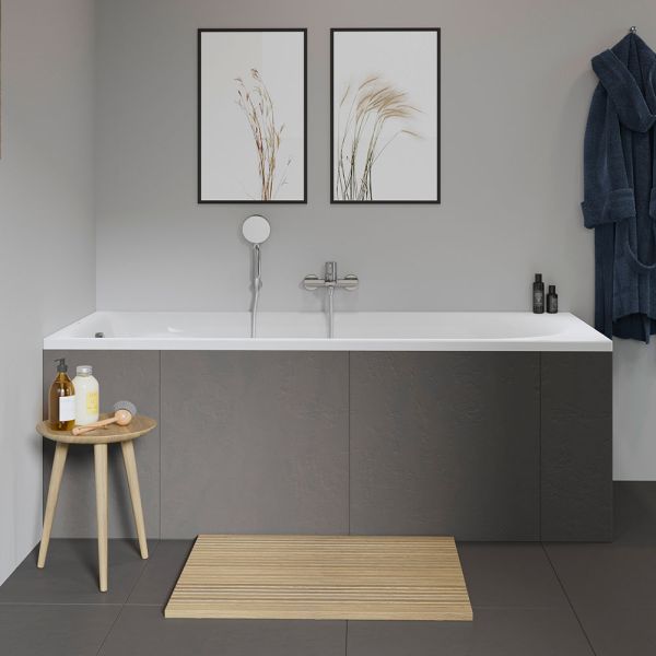 Duravit D-Neo Einbau-Badewanne rechteckig, Ablauf Fußende 180x80cm, weiß