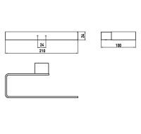 Vorschau: emco loft Handtuchring starr, rechts offen, chrom
