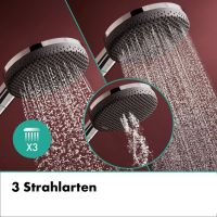 Vorschau: hansgrohe Raindance Alive Select S Duschkopf 125 3 Strahlarten chrom 24500000