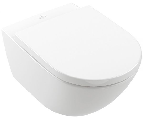 Villeroy&Boch Subway 3.0 Wand-WC spülrandlos mit TwistFlush, inkl. WC-Sitz, Combi-Pack, weiß