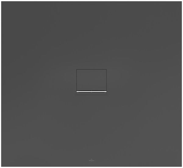 Villeroy&Boch Squaro Infinity Quaryl®-Duschwanne 120x100cm, lange Seite geschnitten an der Wand , anthracite, UDQ1210SQI2BV-1S