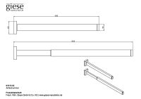 Vorschau: Giese Handtuchhalter 40cm, ausziehbar bis 56cm, chrom