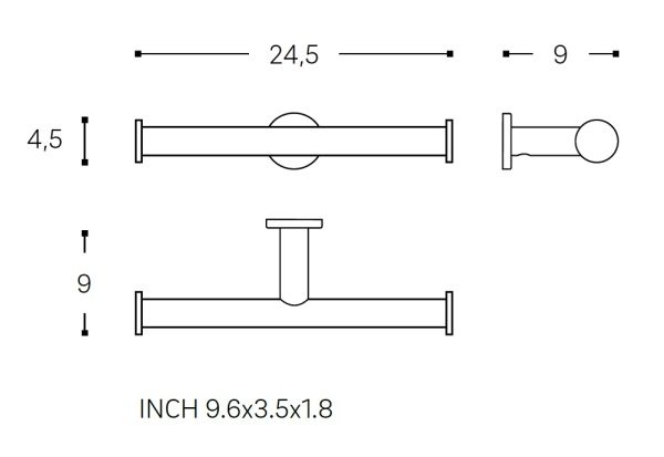 Cosmic Architect Doppelter Rollenhalter ohne Deckel, chrom