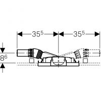 Vorschau: Geberit Duofix Element für Dusche, 50cm, mit Wandablauf, für Estrichhöhe am Einlauf 90–200mm