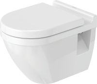 Vorschau: Duravit Starck 3 Wand-WC 54x36,5cm, oval, WonderGliss, weiß 22000900001 2