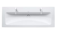 Vorschau: Duravit ME by Starck Waschtisch rechteckig 123x49cm, mit 2 Hahnlöchern, mit Überlauf, weiß 2361120024