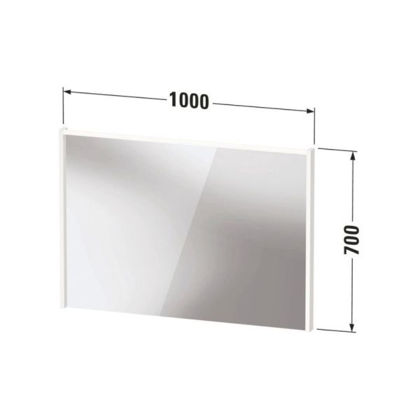 Duravit D-Code 2.0 Spiegel 100x70cm mit LED-Beleuchtung, weiß matt