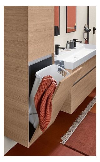 Villeroy&Boch Collaro Hochschrank mit Wäschekorb, nordic oak, C03400VJ
