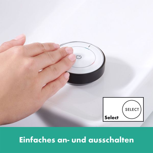 Hansgrohe Tecturis S 2-Loch Waschtischarmatur 150 CoolStart mit Ablaufgarnitur, schwarz matt