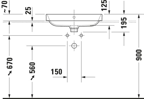 Duravit Happy D.2 Plus Aufsatzbecken 60x46cm anthrazit