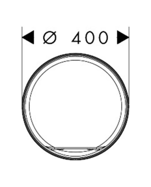 hansgrohe Xuniva Evo S Aufsatzwaschtisch Ø40cm mit Ablaufventil, SmartClean & HygieneEffect, weiß