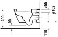 Vorschau: Duravit Darling New Wand-WC 54x36,5cm, rund, weiß 2545090000