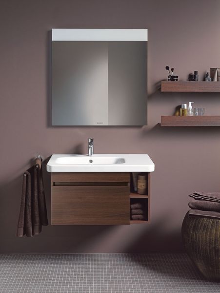 Duravit DuraStyle Waschtisch 80x48cm, mit Hahnloch, mit Überlauf, Becken links, WonderGliss, weiß 23258000001