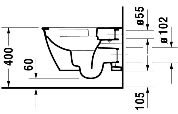 Duravit Darling New Wand-WC 54x36,5cm, rund weiß 25570900001