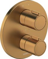 Vorschau: Duravit Duschthermostat rund, Unterputz mit Grundkörper, bronze gebürstet
