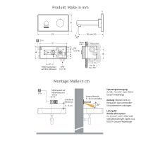 Vorschau: WimTec PROOF W7 Wandarmatur Netzbetrieb 185 mm Ausladung, weiß