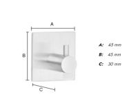 Vorschau: Smedbo Design selbstklebender Haken 4,5x4,5cm, chrom