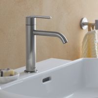 Duravit Balcoon Waschtischarmatur edelstahl gebürstet BA1023002070