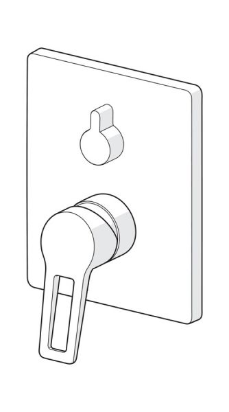 Hansa Hansatwist Fertigmontageset mit Funktionseinheit Einhand-Wannen-Batterie, Bügelhebel, chrom