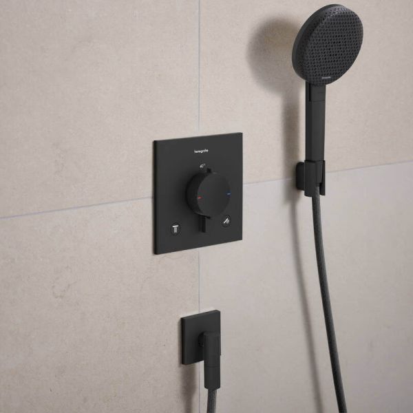 hansgrohe Ecostat Comfort E Thermostat Unterputz für 2 Funktionen schwarz matt 33711670