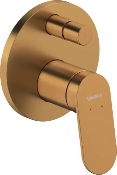 Duravit Wave Einhebelmischer Unterputz Set rund, bronze gebürstet