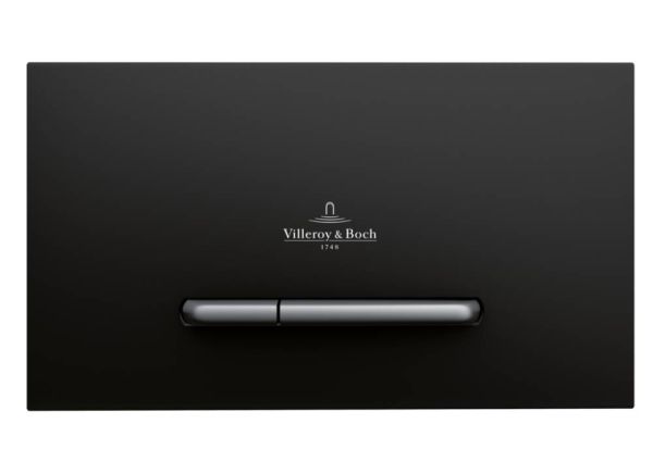 Villeroy&Boch ViConnect 300S WC-Betägigungsplatte, Tasten in chrom, black matt 922169AN
