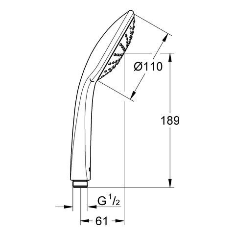 Grohe Euphoria 110 Mono Handbrause, chrom