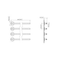 Vorschau: Dornbracht Handtuchwärmer 4-fach, rechts offen, ohne Bedienelement