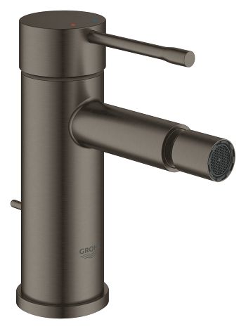 Grohe Essence Einhand-Bidetbatterie mit Ablaufgarnitur, hard graphite gebürstet