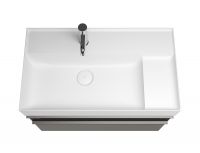 Vorschau: Burgbad Yumo Mineralguss-Waschtisch 81,5cm mit Waschtischunterschrank