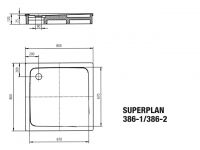 Vorschau: Kaldewei SuperPlan Mod.386-2 Duschwanne mit Wannenträger 80x80x2,5cm, weiß