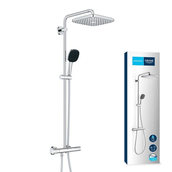 Grohe QuickFix Vitalio Comfort 250 Duschsystem, Konsole oben variabel, chrom