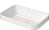 Vorschau: Duravit Happy D.2 Plus Aufsatzbecken 60x40cm rechteckig, ohne Überlauf, WonderGliss, weiß