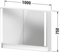 Vorschau: Duravit Qatego Spiegelschrank 100x75cm, mit 2 Türen und Nischenbeleuchtung, dimmbar