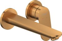 Duravit Wave Einhebel-Waschtischarmatur Unterputz für Wandmontage, bronze gebürstet WA1070004004