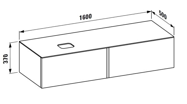 Laufen IL BAGNO ALESSI ONE Schubladenelement 1600, Ausschnitt links, zu Waschtisch H818974