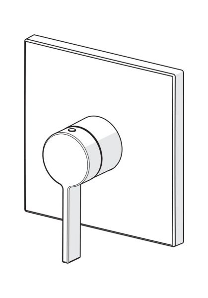 Hansa Hansaloft Einhand-Brause-Batterie, Fertigmontageset mit Funktionseinheit, eckig, chrom