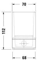 Vorschau: Duravit Karree Zahnputzbecher wandhängend, chrom 0099511000