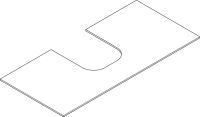 Vorschau: Hansgrohe Xevolos E Konsole 118cm für Aufsatzwaschtisch mittig
