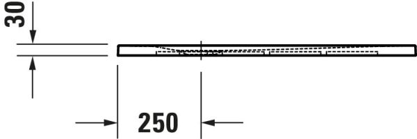 Duravit Sustano Duschwanne 90x80cm, rechteckig, schneidbar