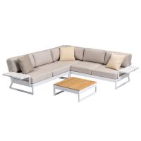 Vorschau: KETTLER OCEAN SKID PLATFORM Eck-Lounge-Set 0105931-5220