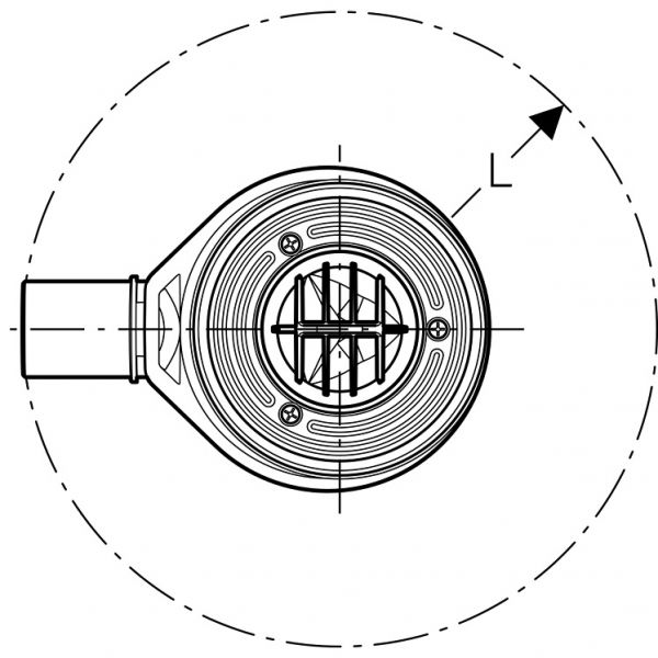 Geberit Duschwannenablauf d90, Siphonierhöhe 30mm, Abgang aus PE