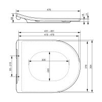 Vorschau: TOTO WC-Sitz, extra flach abnehmbar, mit Absenkautomatik, weiß