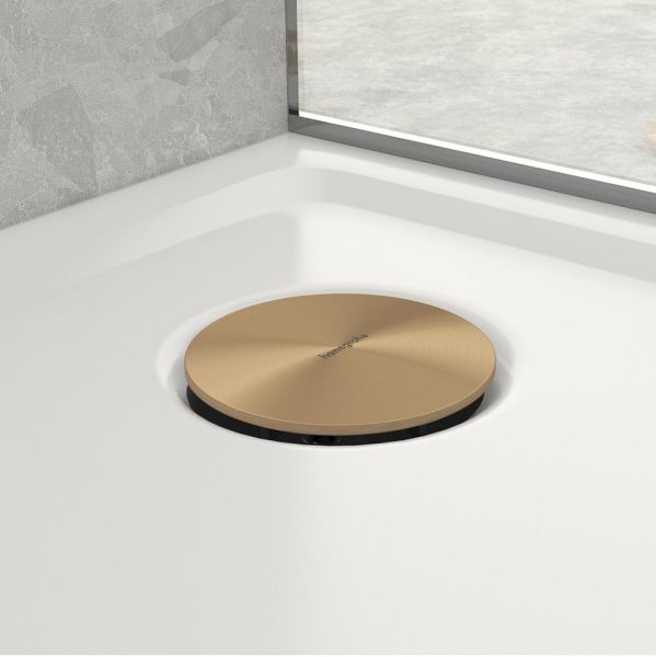 hansgrohe RainDrain Staro Fertigset Ablaufgarnitur für Duschwanne, brushed bronze 60058140 