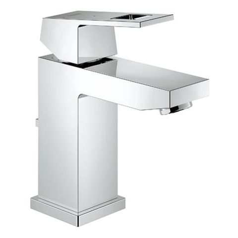 Grohe Eurocube Waschtischbatterie S-Size mit Zugstangen-Ablaufgarnitur, wassersparend, chrom